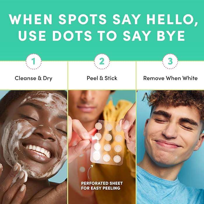 Dots for Spots Pimple Patches For Face - Fast Acting, Translucent Hydrocolloid Zit Patches that Unclog Pores Korean Skin Care - Vegan, Cruelty Free - (60 count) - Image 5