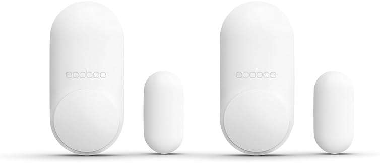 ecobee Smart Sensor for Doors & Windows 2 Pack - Wifi Contact Sensor for Home Security, Energy Savings - Compatible with Smart Thermostats - Temperature sensor, white - Image 1