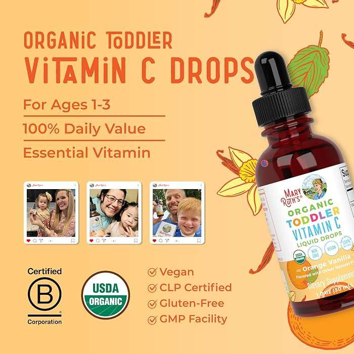 MARYRUTH'S Organic Toddler Vitamin C Drops for Immunity | Ages 1-3 Years | 15 mg Per Serving | Vitamin C for Immune Support & Overall Health | Vegan | Sugar Free | Gluten Free | Non-GMO | 30 Servings - Image 8