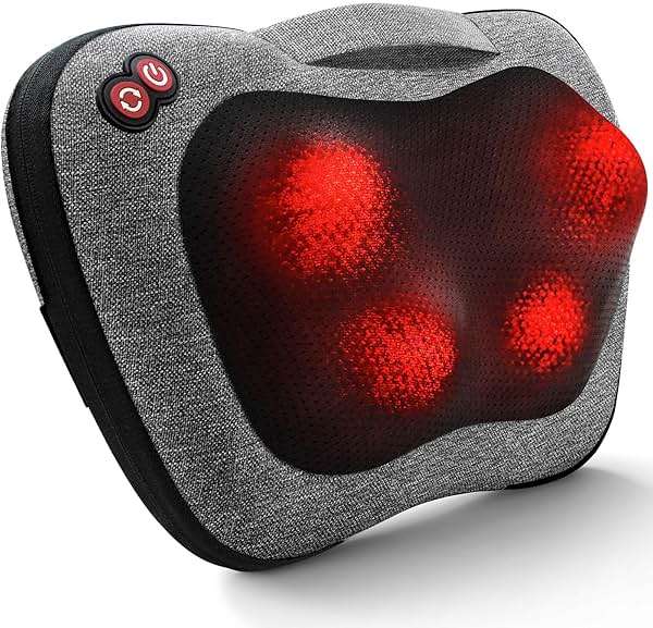 VIKTOR JURGEN Fathers Day Dad Gifts, Shiatsu Back Massager with Heat – Deep Tissue Massage for Neck, Shoulder, Back Pain Relief, Electric Kneading 3D Massage Pillow Gifts for Men Women Mom, Christmas - Image 1