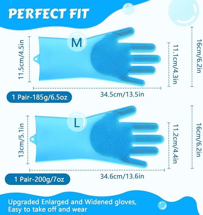 Pecute Silicone Pet Grooming Gloves for Washing Cats Dogs Bath Brush | 3,000 soft bristles, Gentle massage & deshedding, Dishwasher safe, For large/thick coats, Home/car cleaning - Image 6