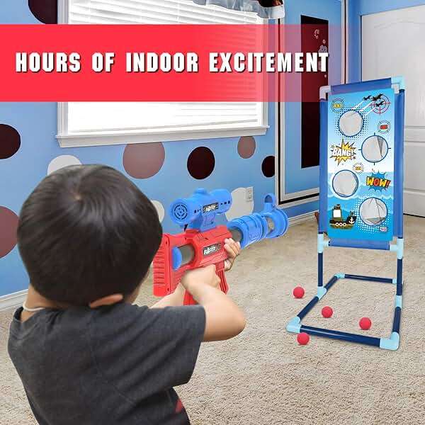 YEEBAY Target Game Set for Age 6, 7, 8,9,10+ Year Old Kids, Boys, Active Play Game with Soft Foam Balls and Scoring Target - Image 5