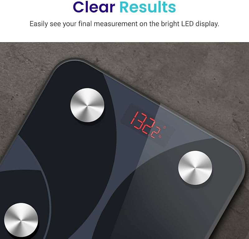 Etekcity Scale for Body Weight and Fat Percentage, FSA&HSA Eligible, Smart Digital LED Bathroom BMI Measurement, Accurate Bluetooth Weighing Machine, Body Composition Analyzer, Ash-black, 400lb - Image 9