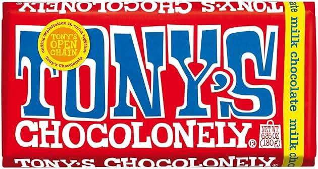 Tony’s Chocolonely Belgian Milk Chocolate Candy Bar, Pure Chocolate Bars for Snacks, Party Favors, Gifts, or Gift Basket, 32% Cacao, Made From Quality Fairtrade Cocoa, 4 Bars, 6.35 Oz Each - Image 4