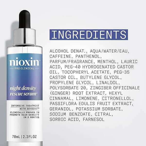 Nioxin Night Density Rescue Serum | Overnight Hair Thickening Serum | Protects Against Hair Breakage | Intensive Treatment with Oxydine | 2.4 Fl oz. - Image 8