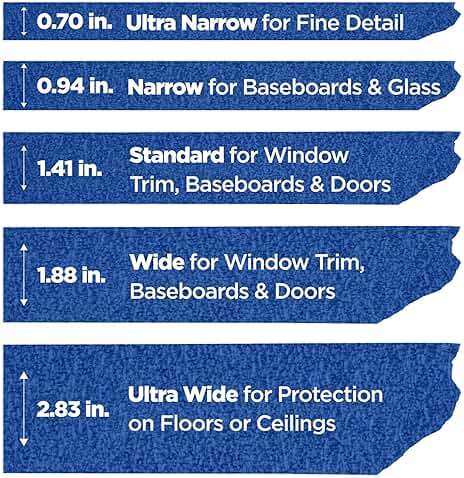 ScotchBlue Original Multi-Surface Painters Tape, 1 Inch Wide (0.94 in. x 60 Yds), 24 Rolls, Blue Paint Tape Protects Surfaces and Removes Easily, Masking Tape for Indoor and Outdoor Use (2090-24EC) - Image 5