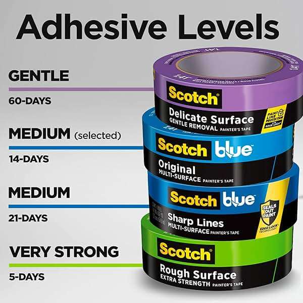 ScotchBlue Original Multi-Surface Painters Tape, 1 Inch Wide (0.94 in. x 60 Yds), 24 Rolls, Blue Paint Tape Protects Surfaces and Removes Easily, Masking Tape for Indoor and Outdoor Use (2090-24EC) - Image 6