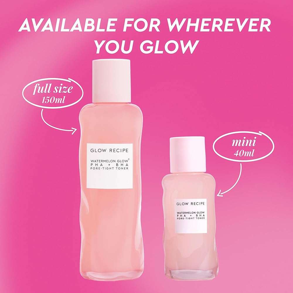 Glow Recipe PHA + BHA Face Toner, Korean Exfoliating Toner for Pores, Gentle Chemical Exfoliant + Hydrating Toner, Watermelon, Cactus Water + Glycerin (150ml) - Image 8