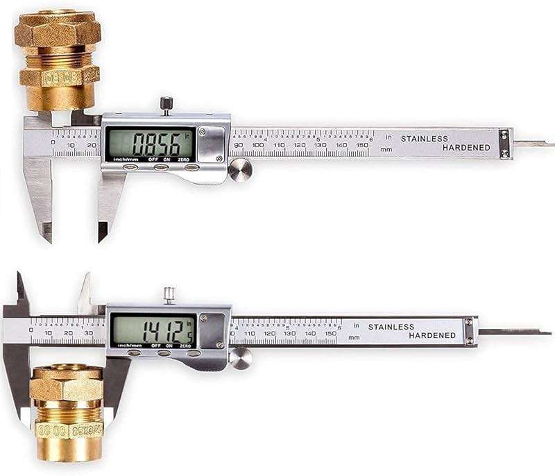 Digital Caliper, Caliper Measuring Tool with Stainless Steel, Electronic Micrometer Caliper with Large LCD Screen, Auto-Off Feature, Inch and Millimeter Conversion (6 Inch/150 mm) - Image 2