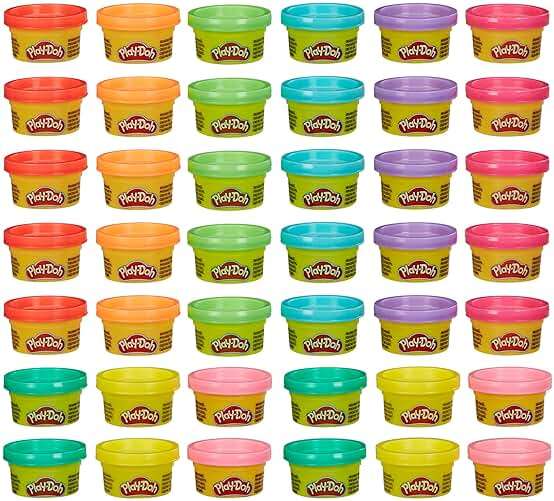 Play Doh Bulk Handout 42-Pack of 1-Ounce Modeling Compound Cans, Back to School Gifts, Prizes, & Party Favors, Kids Arts & Crafts, Preschool Toys, Ages 2+ (Amazon Exclusive) - Image 1