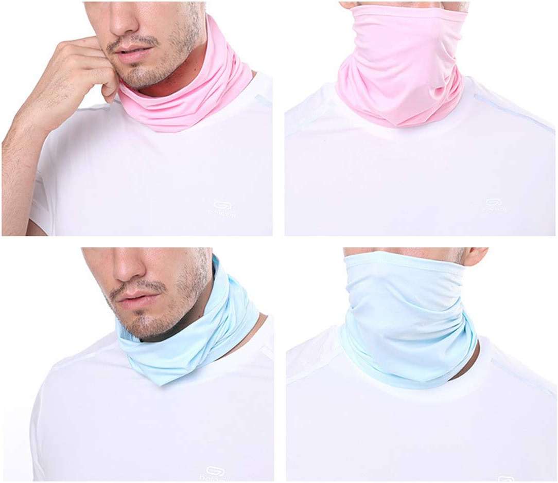 Leamekor UV Face Cover Neck Gaiter Mask Dust Protection Magic Scarf Wind Bandana Balaclava for Summer Running Fishing 4 PCS - Image 5
