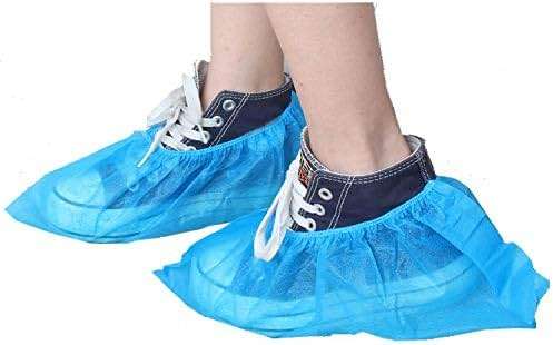 Disposable Shoe Covers 100PCS 400g Non-Slip Durable Indoor Boot Overshoes Protector Thicked Non-Woven Fabric Shoe Covers for Carpet Floor Protection Construction Offices One Size Fits All (Blue)… - Image 5