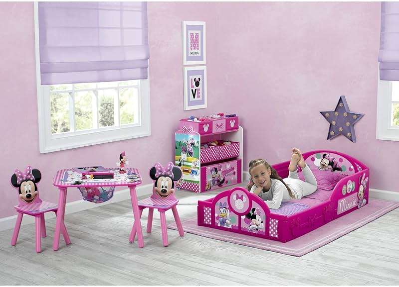 Delta Children Disney Minnie Mouse 6 Bin Design and Store Toy Organizer - Image 6