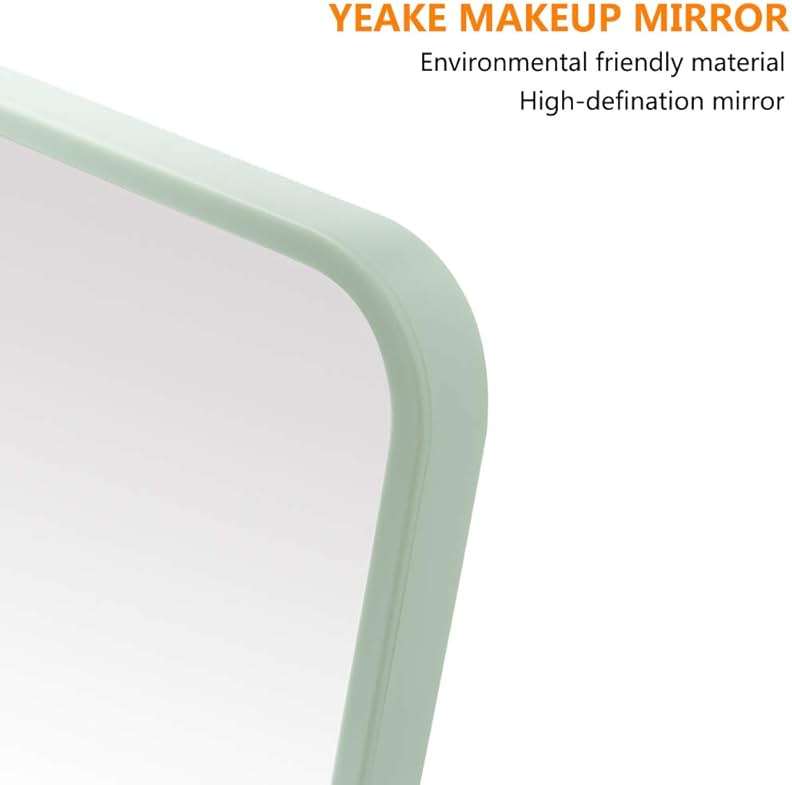 YEAKE Table Desk Vanity Makeup Mirror,8-Inch Portable Folding Mirror with Metal Stand 90°Adjustable Rotation Tavel Make Up Mirror Hanging Bathroom for Shower Shaving(Gray) - Image 3