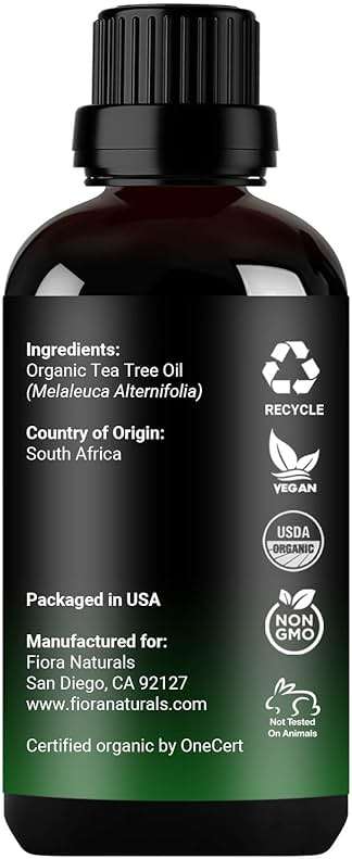 Tea Tree Oil – 100% Pure Organic Tea Tree Essential Oil for Skin, Face, Hair, Scalp, Nails, and Toenail – 1 fl oz - By Fiora Naturals - Image 7
