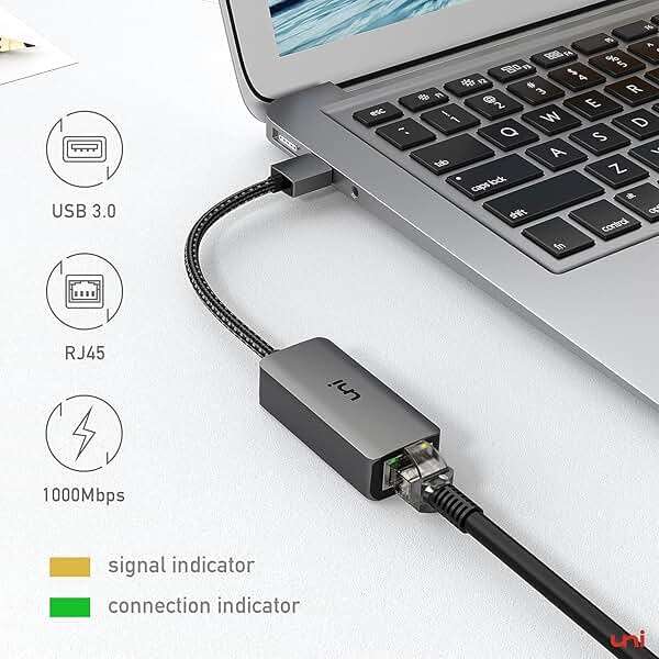 uni USB to Ethernet Adapter, Driver Free USB 3.0 to Gigabit Ethernet LAN Network Adapter, 100/1000 Mbps RJ45 Internet Adapter Compatible with Laptop, MacBook, Surface, PC with Windows, XP, Mac/Linux - Image 6