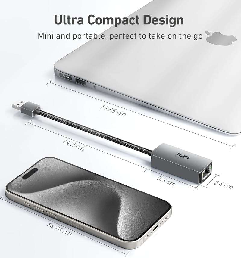 uni USB to Ethernet Adapter, Driver Free USB 3.0 to Gigabit Ethernet LAN Network Adapter, 100/1000 Mbps RJ45 Internet Adapter Compatible with Laptop, MacBook, Surface, PC with Windows, XP, Mac/Linux - Image 9