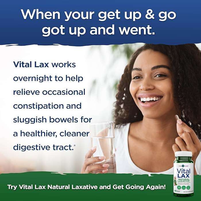 Vital Planet - Vital Lax Natural Laxative Cleanse Supplement for Occasional Constipation, with Magnesium Hydroxide, Slippery Elm, Aloe, and Triphala to Support Bowel Regularity 60 Capsules - Image 5