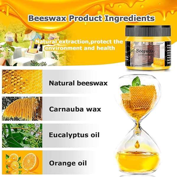 CARGEN Beeswax Wood Polish - Furniture Conditioner and Cleaner for Wood | Restores Aged Furniture, Enhances Grain Depth Shine, Protective Wax for Cabinets, Tables, Furniture, Hardwood Surfaces, 3PCS - Image 2