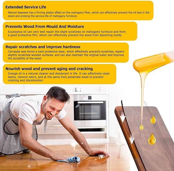 CARGEN Beeswax Wood Polish - Furniture Conditioner and Cleaner for Wood | Restores Aged Furniture, Enhances Grain Depth Shine, Protective Wax for Cabinets, Tables, Furniture, Hardwood Surfaces, 3PCS - Image 5