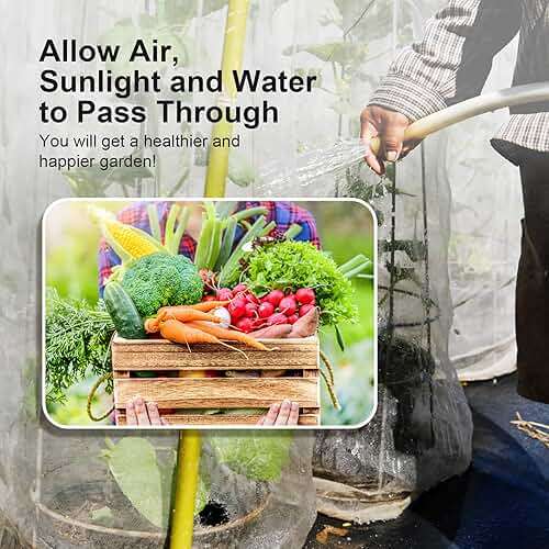Garden Netting Pest Barrier: 4'x10' Fine Bug Netting for Garden Protection Row Cover Raised Bed Screen Mesh Greenhouse Mosquito Net, Protecting Tree Plants Vegetable Flowers Fruits - Image 4