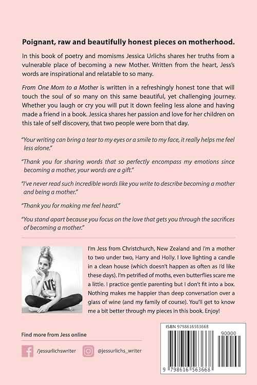 From One Mom to a Mother: Poetry & Momisms (Jessica Urlichs: Early Motherhood Poetry & Prose Collection) - Image 3