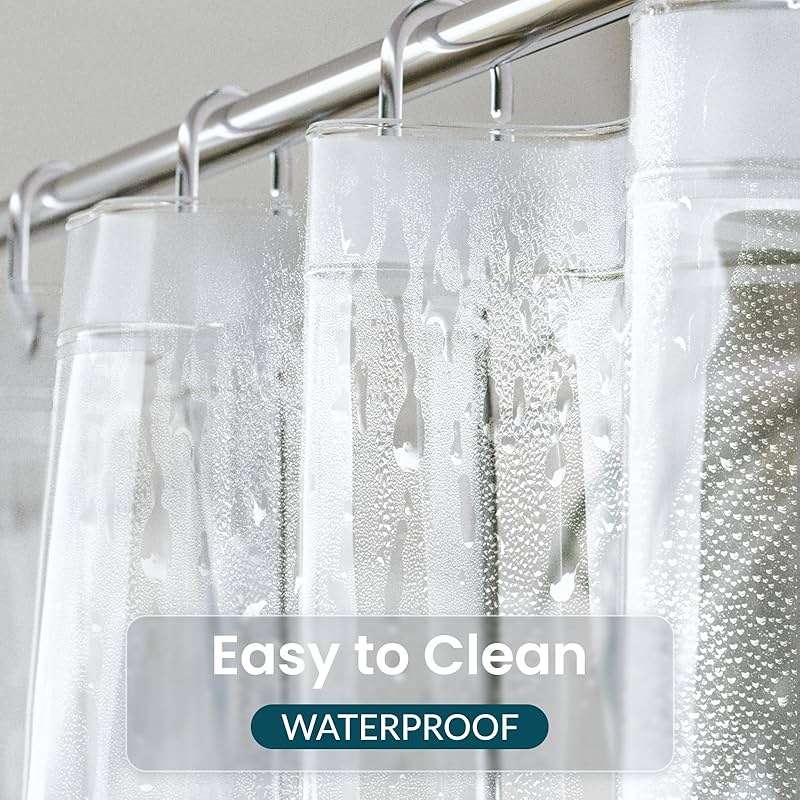 Titanker Clear Shower Curtain Liner, Plastic Shower Liner PEVA 72 x 72 Lightweight Waterproof Shower Curtains for Bathroom with Magnets and Rustproof Grommets - Image 6