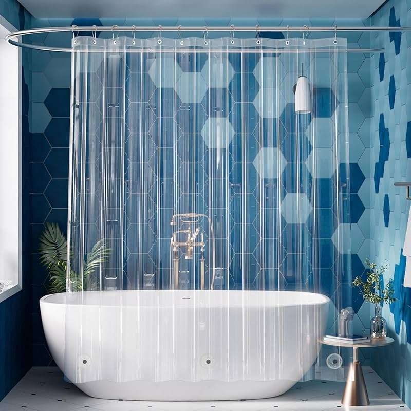 Titanker Clear Shower Curtain Liner, Plastic Shower Liner PEVA 72 x 72 Lightweight Waterproof Shower Curtains for Bathroom with Magnets and Rustproof Grommets - Image 8