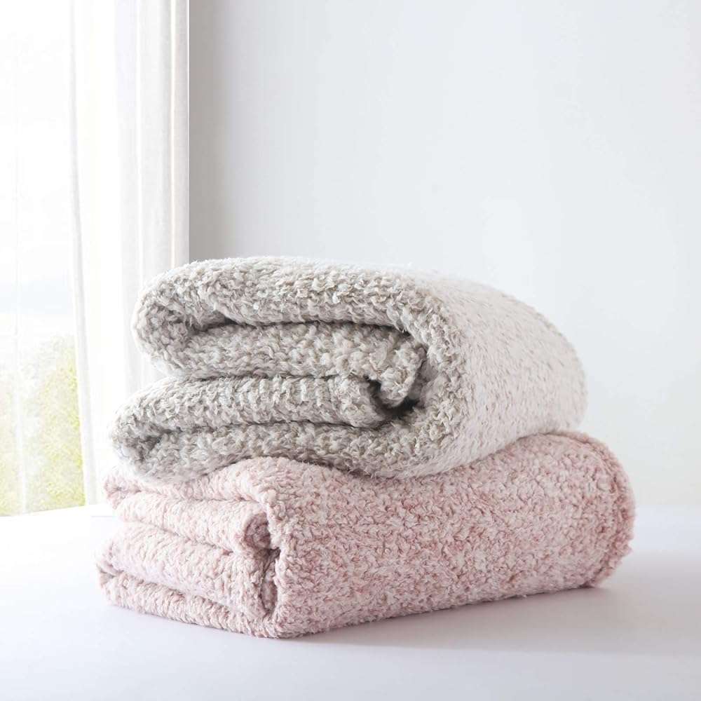 Ultra Soft Cozy Sherpa Throw Blanket, 2 Tones Ombre Light Brown Pattern Reversible, Light Weight Warm Decorative Boho Style Throw Blanket Cover for Sofa, Couch, Bedroom,Travel, 50”x60” - Image 5