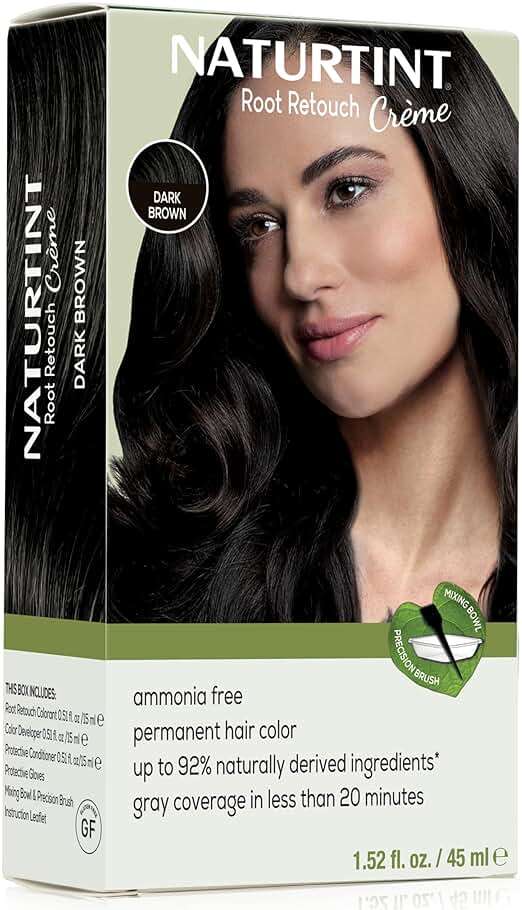 Naturtint Dark Brown Root Retouch Crème Permanent Hair Color - Ammonia Free, Conceal Grays, No Artificial Scent, 1.52 Fl Oz - Image 1