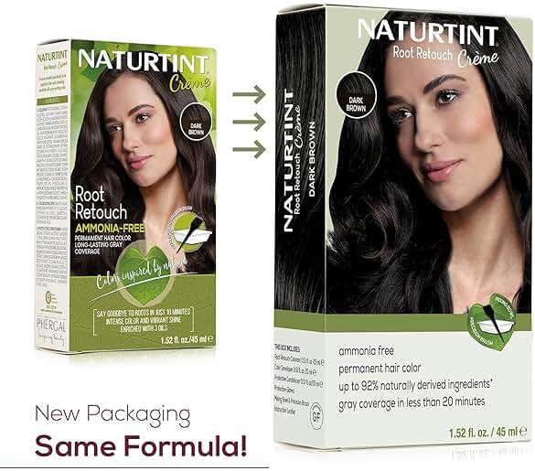 Naturtint Dark Brown Root Retouch Crème Permanent Hair Color - Ammonia Free, Conceal Grays, No Artificial Scent, 1.52 Fl Oz - Image 2