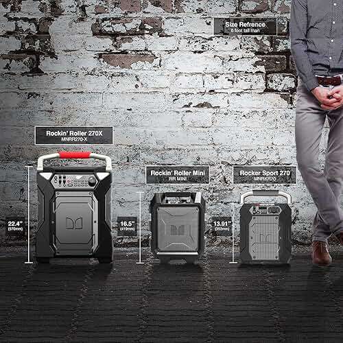 Monster Rockin’ Roller 270 Indoor/Outdoor Portable Bluetooth Speaker | up to 200W of 270 Degree Sound & up to 100 Hours of Playtime - Image 8