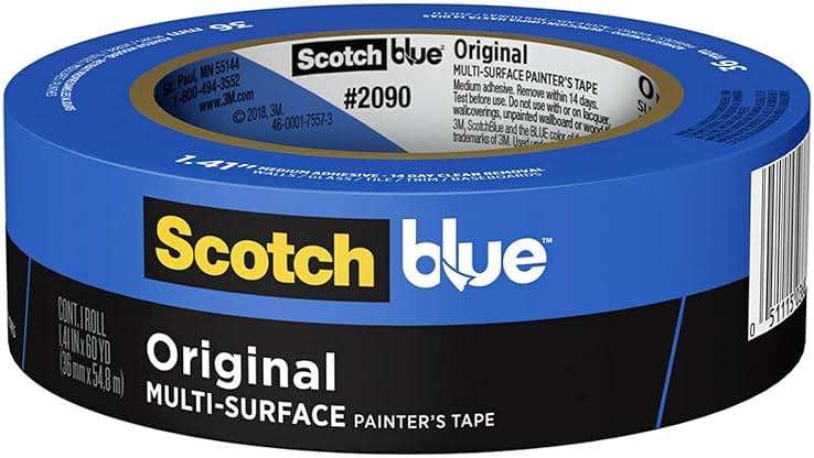 ScotchBlue Original Multi-Surface Painters Tape, 1.5 Inch Wide (1.41 In. x 60 Yds) 16 Rolls, Blue Paint Tape Protects Surfaces and Removes Easily, Masking Tapes for Indoor and Outdoor Use (2090-36EC) - Image 2