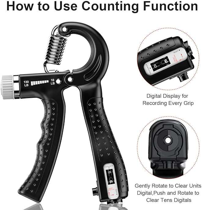 KDG Hand Grip Strengthener 2 Pack Adjustable Resistance 10-130 lbs Forearm Exerciser，Grip Strength Trainer for Muscle Building and Injury Recovery for Athletes - Image 4