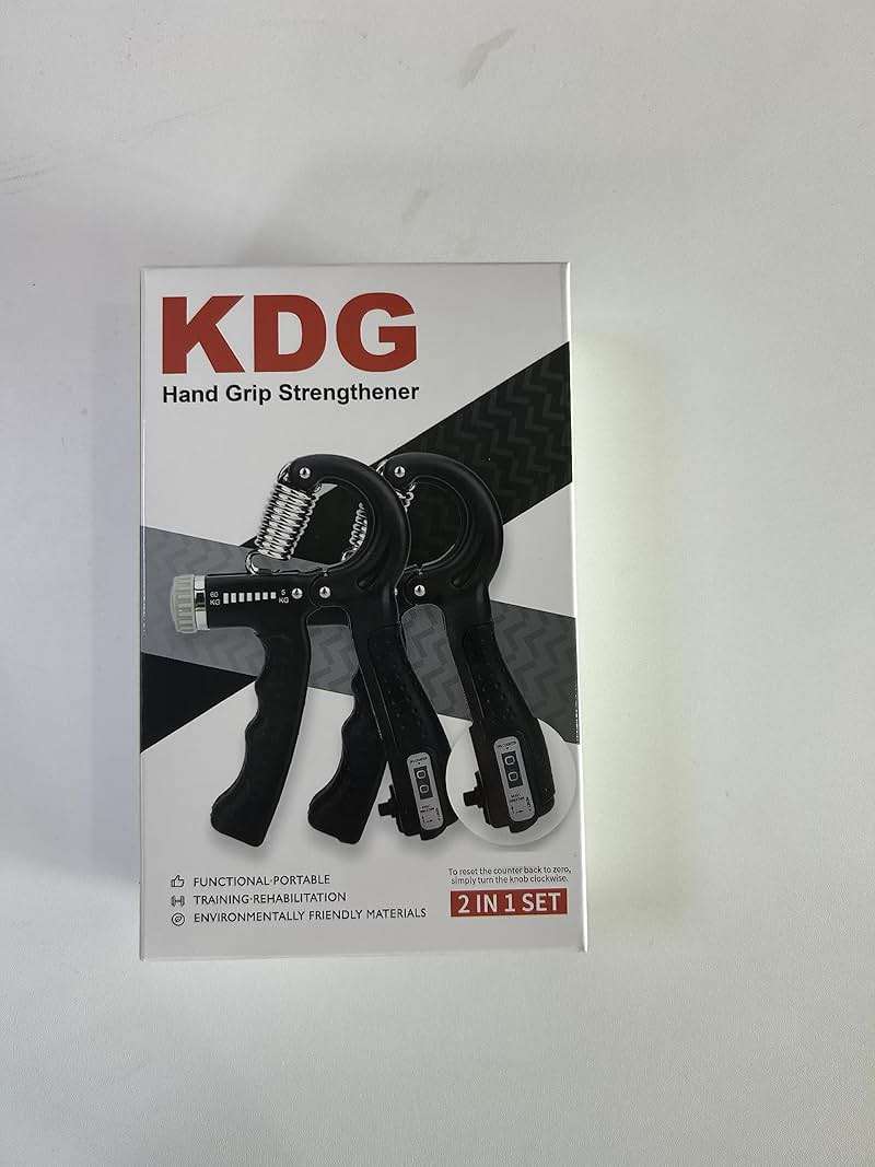 KDG Hand Grip Strengthener 2 Pack Adjustable Resistance 10-130 lbs Forearm Exerciser，Grip Strength Trainer for Muscle Building and Injury Recovery for Athletes - Image 9