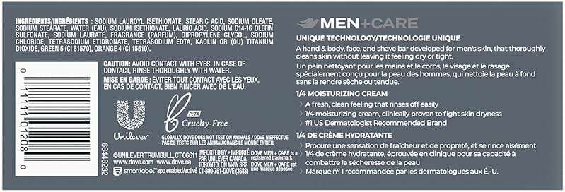 Dove Men+Care Soap Bar, Extra Fresh Scent 4-Pack (24 Bars) – Hydrating 3-in-1 Body, Hand, and Face Cleanser for Men, 22.5 Oz Ea - Image 2