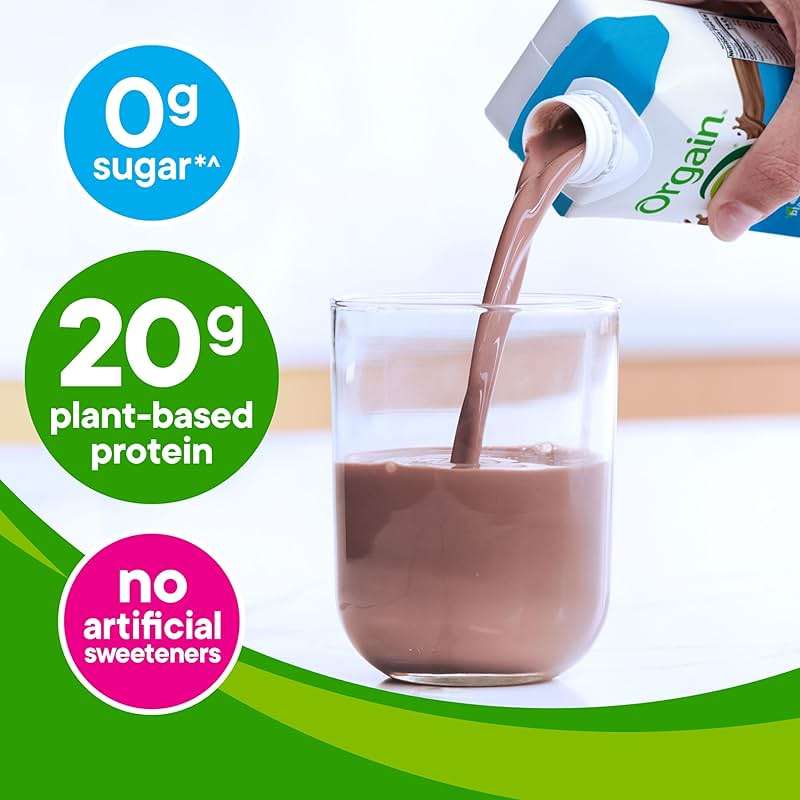 Orgain Organic Vegan Protein Shake, Creamy Chocolate - 20g Plant Based Protein, Ready to Drink, Fruits & Vegetables, Gluten Free, Kosher, No Soy or Dairy Ingredients, 11 Fl Oz (Pack of 12) - Image 3