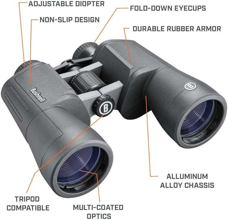 Bushnell PowerView 2 Binoculars, High-Definition Binoculars with Multi-Coated Lenses, Durable Aluminum Alloy Chassis, Wide Field of View, Ideal for Wildlife Observation, Hiking and Sporting Events - Image 8