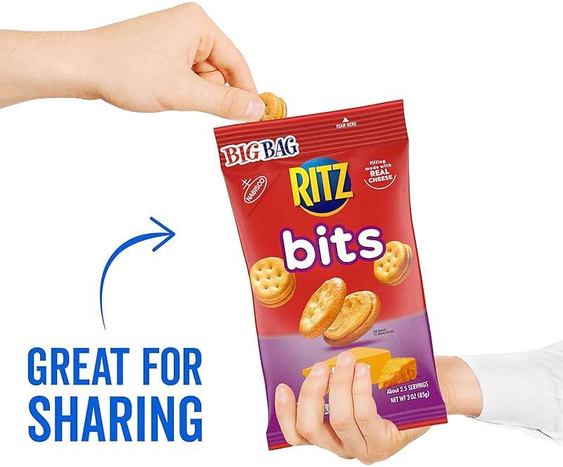 OREO Minis Cookies, CHIPS AHOY! Minis Cookies, Nutter Butter Bites & RITZ Bits Cheese Crackers Variety Pack, 15 Snack Packs - Image 7