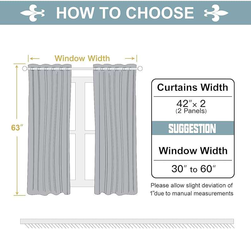 ChrisDowa Grommet Blackout Curtains for Bedroom and Living Room - 2 Panels Set Thermal Insulated Room Darkening Curtains (Dark Grey, 42 x 63 Inch) - Image 3