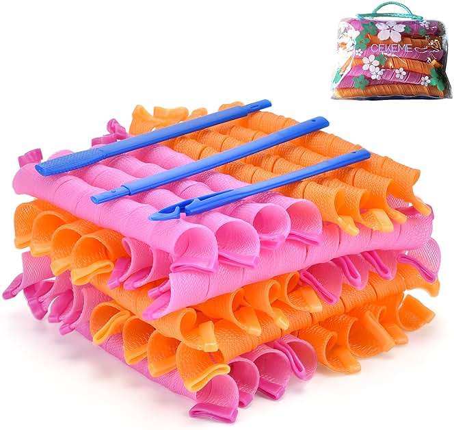 40pcs Heatless Spiral Hair Curlers for Long Hair - Heatless Curls Overnight 22inch Magic Hair Rollers No Heat Curlers for Women Kids - Image 1
