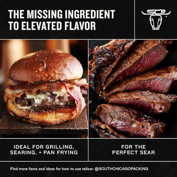 South Chicago Packing 100% Pure Wagyu Beef Tallow, 42 Ounces – Paleo & Keto Friendly Cooking Fat for Searing, Sautéing & Frying - Image 5
