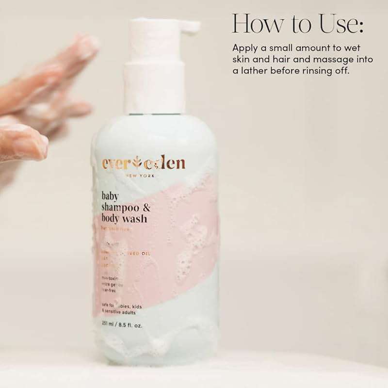 Evereden Baby Shampoo & Body Wash 2-in-1, 8.5 fl oz | Gentle, Non-Toxic, Fragrance-Free, Hydrating Formula for Sensitive Skin - Image 4