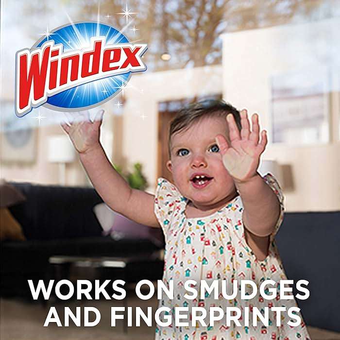 Windex Wipes Glass Cleaning, Pre-Moistened Glass and Surface Wipes to Clean Home Surfaces, Household Essentials, Original Scent, 38 Count (Pack of 6) - Image 4