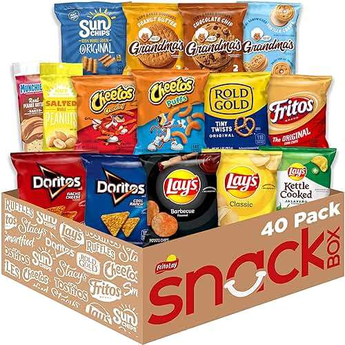 Frito-Lay Ultimate Classic Snacks Package, Variety Assortment of Chips, Cookies, Crackers, & Nuts, 0.56 ounces, (Pack of 40) (Packaging May Vary) - Image 1