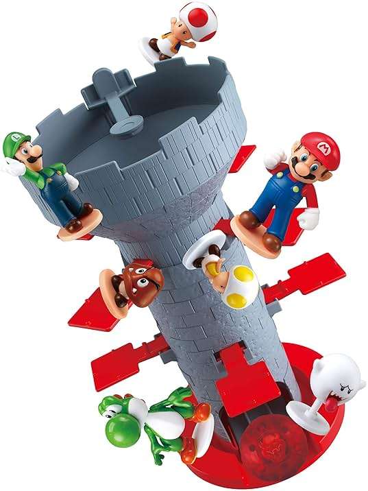 EPOCH Games - Super Mario Blow Up Shaky Tower Tabletop Game – Kids Family Board Game for Multiplayer Game Night, Ages 4+ - Image 3