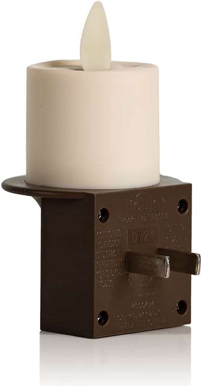 Luminara Flameless Candle Nightlight w/Dusk to Dawn Light Dark Auto Sensor, Bronze Wall Plug Indoor Night LED Light w/Real-Flame Effect Technology, Bathroom Bedroom Hallway, No Remote Needed - Image 5