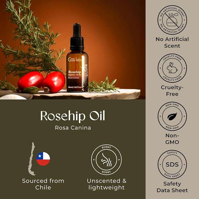 Gya Labs Rosehip Oil - 1 Fl Oz - Carrier Oil for Hair, Skin, Face, Scalp & Body Massage - Image 6