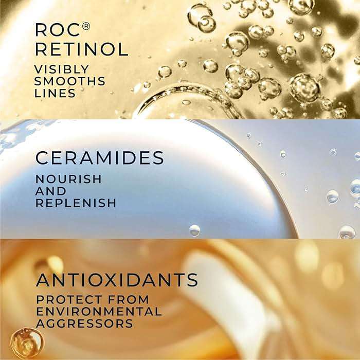RoC Retinol Correxion Anti-Aging Wrinkle Night Serum, Retinol Serum for Face, Daily Treatment for Fine Lines, Post Acne Scars, 30 Capsules, Unscented, 0.35 Fl Oz - Image 6