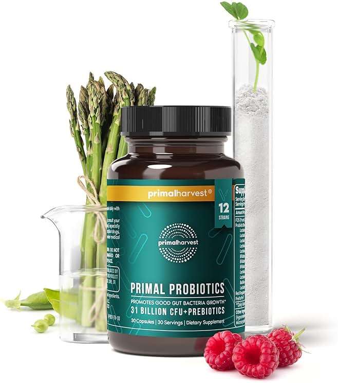 Primal Harvest Probiotics for Women & Men Daily Probiotic Supplement with 12 Strains for Gut & Digestive Health 30 Capsules - Image 7
